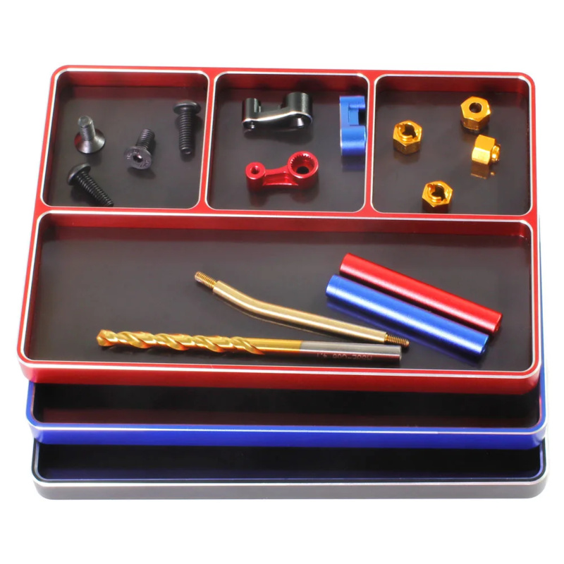 Rc Hobby Work Mat - RCカー用ツールスクリュートレイプレートナットボックス（マグネット付き）TRX4 SCX10 HSP 94111 94123 WLTOYS